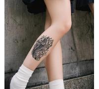 Uomini E Donne Dominanti Fiore Braccio Mezzo Braccio Pesce Drago Saltante Cancello Koi Erbe Tatuaggi Temporanei Adesivi Anti-Sfregamento Non Riflettente Semi-Permanente Durata 2 Settimane