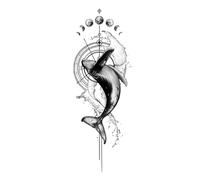 Uomini e donne prepotenti mezzo braccio fiore braccio simulazione tatuaggio lavabile non riflettente, adesivi tatuaggio succo adesivi semipermanenti a base di erbe