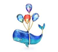 Uomini Festa di Nozze dei Monili Palloncino Balena Spille for Le Donne degli Uomini di Cristallo Smalto Pesce di Mare Bella Ufficio Partito Spilla Spilli Regali Regalo di Gioielli