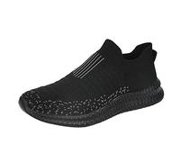 Uomini Freizeitschuhe Scarpe da ginnastica Wanderschuhe Alltags Ultra-Bequemer BarfußSchuhe Casual StraßEnlaufschuhe Atmungsaktive Sportschuhe Mit Mesh-Obermaterial Und Rutschfester Sohle, Nero , 39 1