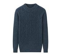 Uomini Inverno Jacquard Oversize Ispessizzato O-Collo Maglione Lavorato A Maglia Casual 100% Cashmere Maglione Plus Size D 6XL
