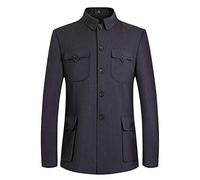 Uomini Mao Abiti Giacca Tunica Cinese Abito Blazer Maschio Cappotto Mao Suit Maschio XL
