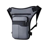 Uomini Nylon Vita Drop Leg Bag Coscia Hip Belt Bum Fanny Pack Militare Tattico Donne Equitazione Moto Messenger Borse a Spalla, B Grigio, Taglia unica