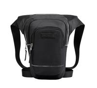 Uomini Nylon Vita Drop Leg Bag Coscia Hip Belt Bum Fanny Pack Militare Tattico Donne Equitazione Moto Messenger Borse a Spalla, C Nero, Taglia unica