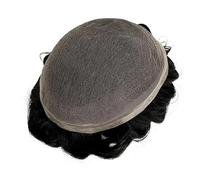 Uomini Parrucca da uomo in pizzo completo, sistema di sostituzione dei capelli umani indiani 6 pollici Acconciatura(1b#,7x9)