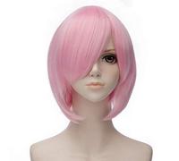 Uomini parrucche cosplay brevi di con la parrucca sintetica laterale della nera rossa disponibile for le donne del partito quotidiano(6)