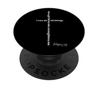 Uomini posso fare tutte le cose attraverso Cristo che mi rafforza PopSockets PopGrip Adesivo