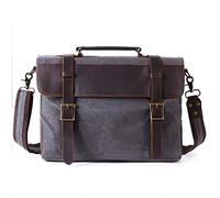 Uomini retrò Borse per notebook borsa ventiquattrore borsa a tracolla borse di business Bag Man uomini borsa del messaggero degli uomini uomo,grigio scuro