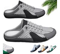Uomini Slip on Mule Sneakers Casual Scarpe Sportive Low Top Baotou Half Drag Pantofole