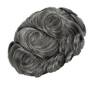 Uomini Toupee Naturale Parrucca Del Merletto Svizzero Doppio Nodi Sistema Dei Capelli Umani Invisibile Uomo Capillare Protesi Unità 6 pollici 6x8#free#120#1B50#