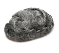 Uomini Toupee Naturale Parrucca Del Merletto Svizzero Doppio Nodi Sistema Dei Capelli Umani Invisibile Uomo Capillare Protesi Unità 6 pollici 7x9#free#120#1B65#