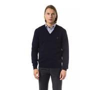 Uominitaliani Blue Merino Wool Men Sweater - M