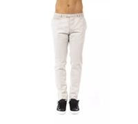 Uominitaliani Gray Cotton Men Pant - IT54 | XXL