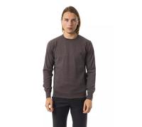 Uominitaliani Gray Merino Wool Men Sweater - L