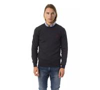 Uominitaliani Gray Merino Wool Men Sweater - XL