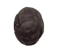 Uomo 0,03 mm Pelle non sottile Capelli maschili Toupee Uomini Protesi Capillare Remy umani Parrucche naturali da uomo Protese Capilar Masculina Toupet(Dark Brown)