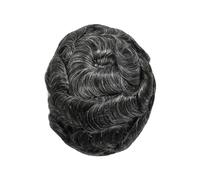 Uomo 0,03 mm Pelle non sottile Capelli maschili Toupee Uomini Protesi Capillare Remy umani Parrucche naturali da uomo Protese Capilar Masculina Toupet(1B30#)