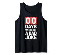 Uomo 00 Days Without A Dad Joke Shirt Funny Men Festa del papà Canotta
