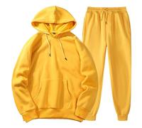Uomo 2 Pezzi Tuta Jogging Invernale Ginnastica set unisex per il tempo libero Suit Tracksuit Felpata Leggero Cotone Casual Vintage felpa con cappuccio e pantaloni da Ragazzi Uomi