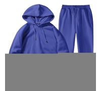 Uomo 2 Pezzi Tuta Jogging Invernale Ginnastica set unisex per il tempo libero Suit Tracksuit Felpata Leggero Cotone Casual Vintage felpa con cappuccio e pantaloni da Ragazzi Uomi