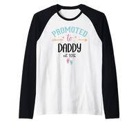 Uomo 2026 Promoted to Daddy EST 2026 Dad First Time Father to Be Maglia con Maniche Raglan
