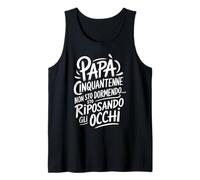 Uomo 50 papà Anni Compleanno Uomo Cinquanta Frase Canotta