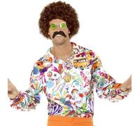 Uomo 60s 1960s 60's 70s 70's Groovy Costume Camicia Hippy Da Smiffys