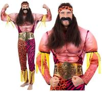 Uomo 80s 90s Deluxe Wrestler Costume 1980s Ultimate Completo Smiffys