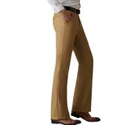 Uomo a Zampa Bell Pantaloni Rétro 60s 70s Formale Abito Bootcut Abbigliamento