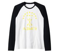 Uomo Adygea Flag Design with Yellow Stars Great Circassian Adiga Maglia con Maniche Raglan