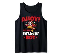 Uomo Ahoy Im The Birthday Boy Pirate Bday Party Ragazzi Bambini Giovani Canotta