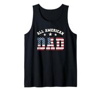 Uomo All American Dad 4 luglio festa del papà bandiera degli Stati Uniti per il padre Canotta