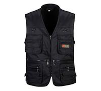 Uomo All'Aperto Viaggio Tasche Gilet Sport, Maschio Gilets Multitasche Senza Maniche Giubbino da Lavoro per Reporter Caccia Fotografi Outdoor Vest, Multitasche Gilet Uomo Outdoor