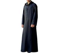 Uomo Allentato Fit Pigiameria Con Cappuccio Kaftano Uomo Etnico Abiti Casual Armadietto Estate Primavera con Tasca Lounge Abbigliamento Uomo Cappuccio Nero 5X-Large