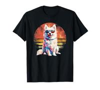 Uomo American Eskimo Dog Lover Vintage Best Dad Father's Day Maglietta