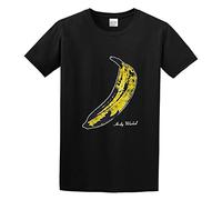 Uomo Andy Warhol Banana The Velvet Under Ground & Nico Rock E Pop Art Men Simple Tshirt Black M