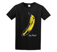 Uomo Andy Warhol Banana The Velvet Under Ground & Nico Rock E Pop Art Unisex 100% Cotton Short-Sleeve T-Shirts Black XXXL
