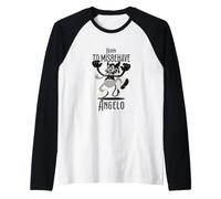 Uomo Angelo - Nome da Ragazzo con Un diavoletto Carino Maglia con Maniche Raglan