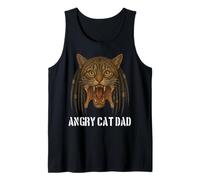 Uomo Angry Cat Dad per il proprietario di Really Evil Cat divertente amante dei gatti Canotta