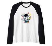 Uomo Autism Is My Super Power, Carino Astronauta Puzzle Piece Maglia con Maniche Raglan