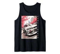 Uomo Auto da Corsa JDM Drift Vintage Tokyo Sakura Flower Blossom Art Canotta