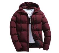 Uomo Autunno E Inverno Solido Cerniera Piumino Con Cappuccio Sciolto Casual Outdoor Pane Cappotti In Cotone Top Camicetta Giacca Plus Size Piumino Tagliato Slim Fit Leggero Giacca A Vento Parka Trench