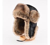 Uomo Aviatore Colbacco Similpelle Pelliccia Invernale Sci Paraorecchie Russo