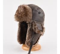 Uomo Aviatore Colbacco Similpelle Pelliccia Invernale Sci Paraorecchie Russo