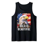 Uomo Bald is Beautiful - Epic American Flag USA with Eagle Canotta