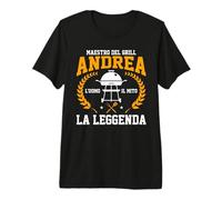 Uomo Barbecue Regali BBQ Maestro Griglia Andrea Mito Leggenda Maglietta Premium
