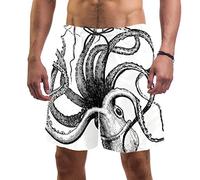 Uomo Beach Shorts Octopus Costume da Bagno Elastico Costume da Bagno Pantaloncini per Uomo, L Multi L