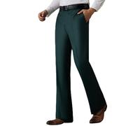 Uomo Bell Fondo a Zampa Pantaloni Slim Rétro 60s 70s Formale Abito Bootcut