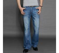 Uomo Bell Fondo Jeans Vintage 60s 70s Svasato Pantaloni Denim Hippie Regular
