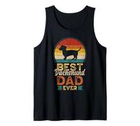 Uomo Best Dachshund Dad Ever, Father's Day, Wiener Dog Daddy Canotta
